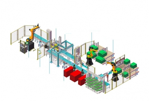 机器人上下料自动化产线